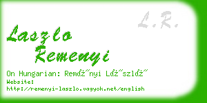 laszlo remenyi business card